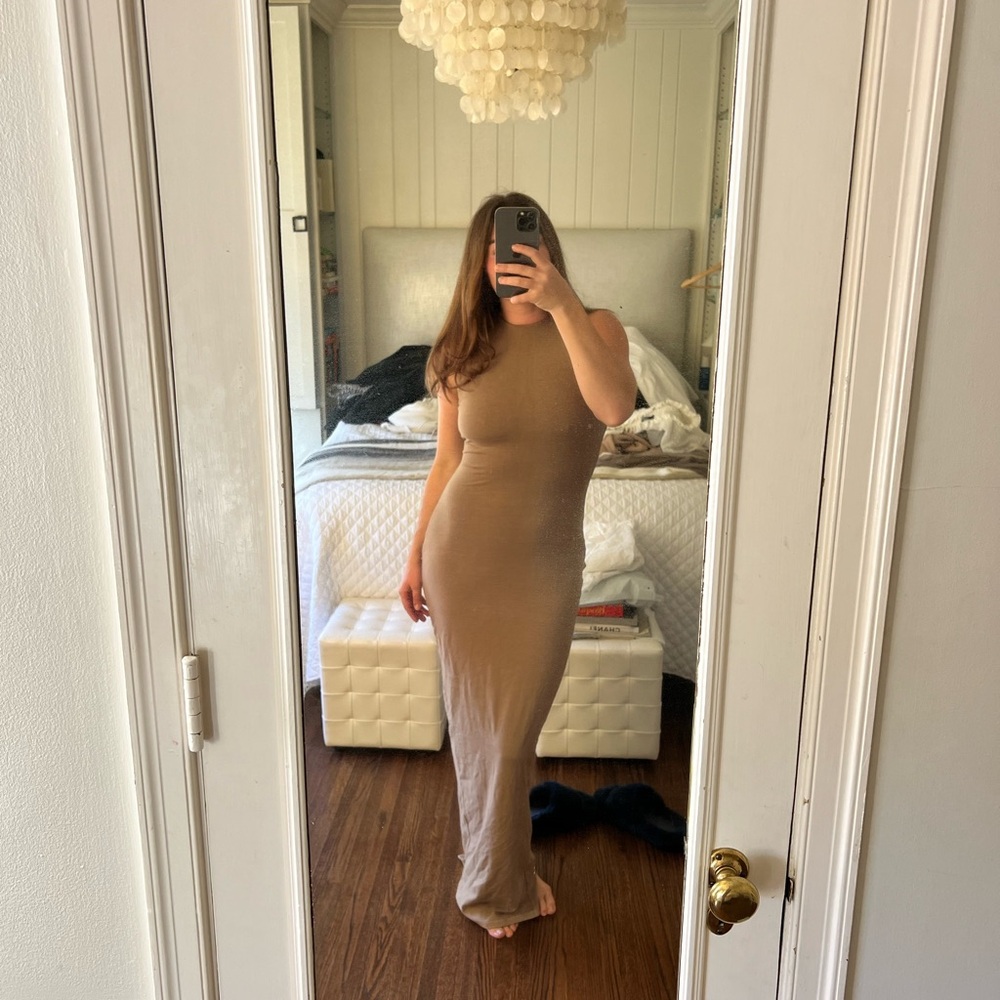 SKIMS BROWN MAXI DRESS